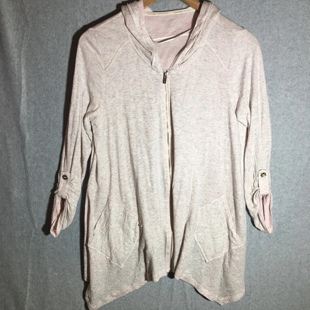Womens Calvin Klein Jacket A Line Hem Work Office Career Athleisure Loungewear
